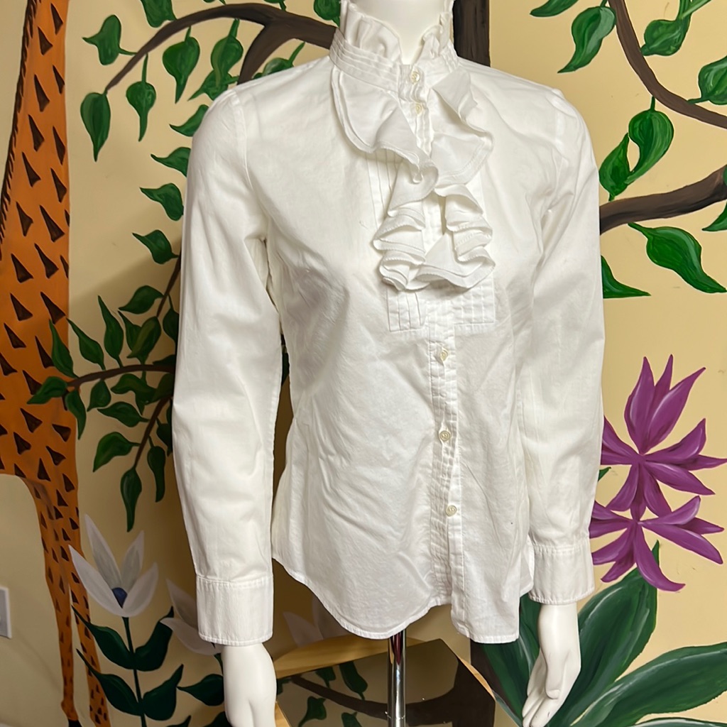 J Crew White Button Down